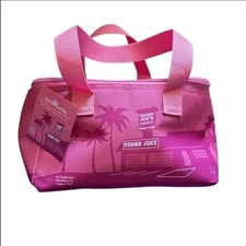 New TRADER JOE'S Mini Purple Pastel Canvas Tote Bag & Mini Pink Insulated Bag