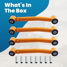 Set 4 bracci trasversali inferiori regolabili 0-4" Lift For 97-06 Jeep Wrangler TJ