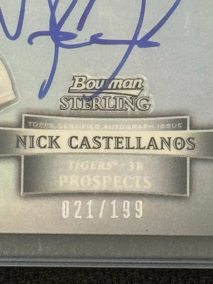 2012 Bowman Sterling Nick Castellanos Auto Silver /199 #BSAP-NC On Card - Image 2 of 3