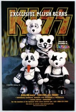Print Ad 1998 Kiss Plush Bears Spencer Gifts Rock Band Original Promo Poster Art
