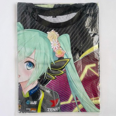 Hatsune Miku T-shirt Racing 2017 Cheer version Size XL Full graphic Vocaloid