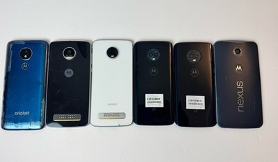 Lot Of 6 Motorola Moto Phones G7 Power , G7, Z3 Play, Nexus 6, Z Play For Parts
