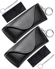 Glasses Case Hard Shell, Portable Sunglasses case Travel Black Black