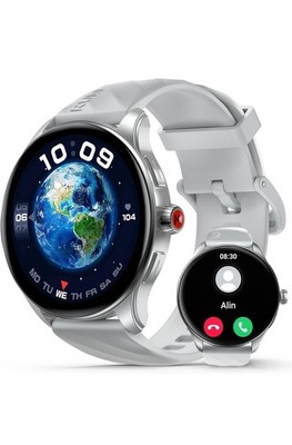 White Kumi GW5 Pro Smart Watch 1.43'' for Android & iPhone New in box 