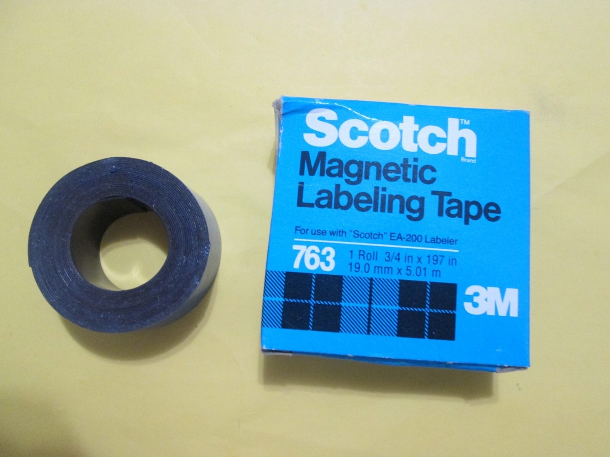 Scotch 3M 763 Magnetic Labeling Tape Blue 3/4 X197 inch For Scotch
