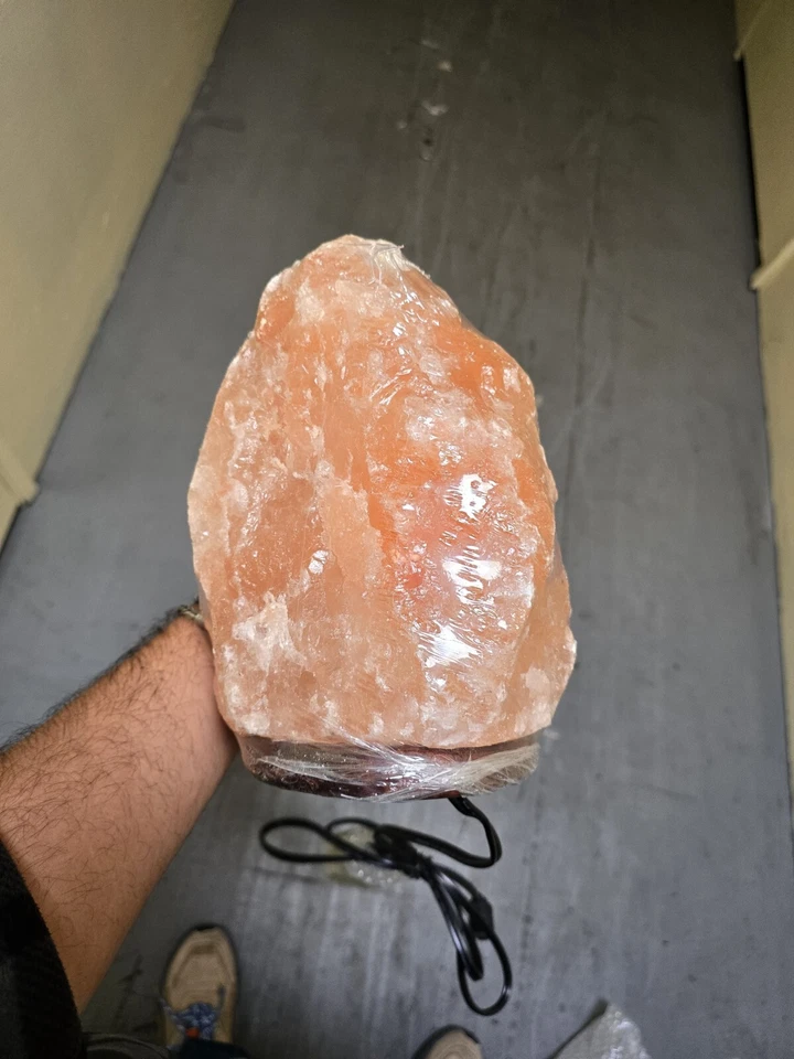 Гималайская соляная лампа 11-15 фунтов | розовая соляная лампа | очиститель воздуха Crystal Rock - Изображение 3 из 4
