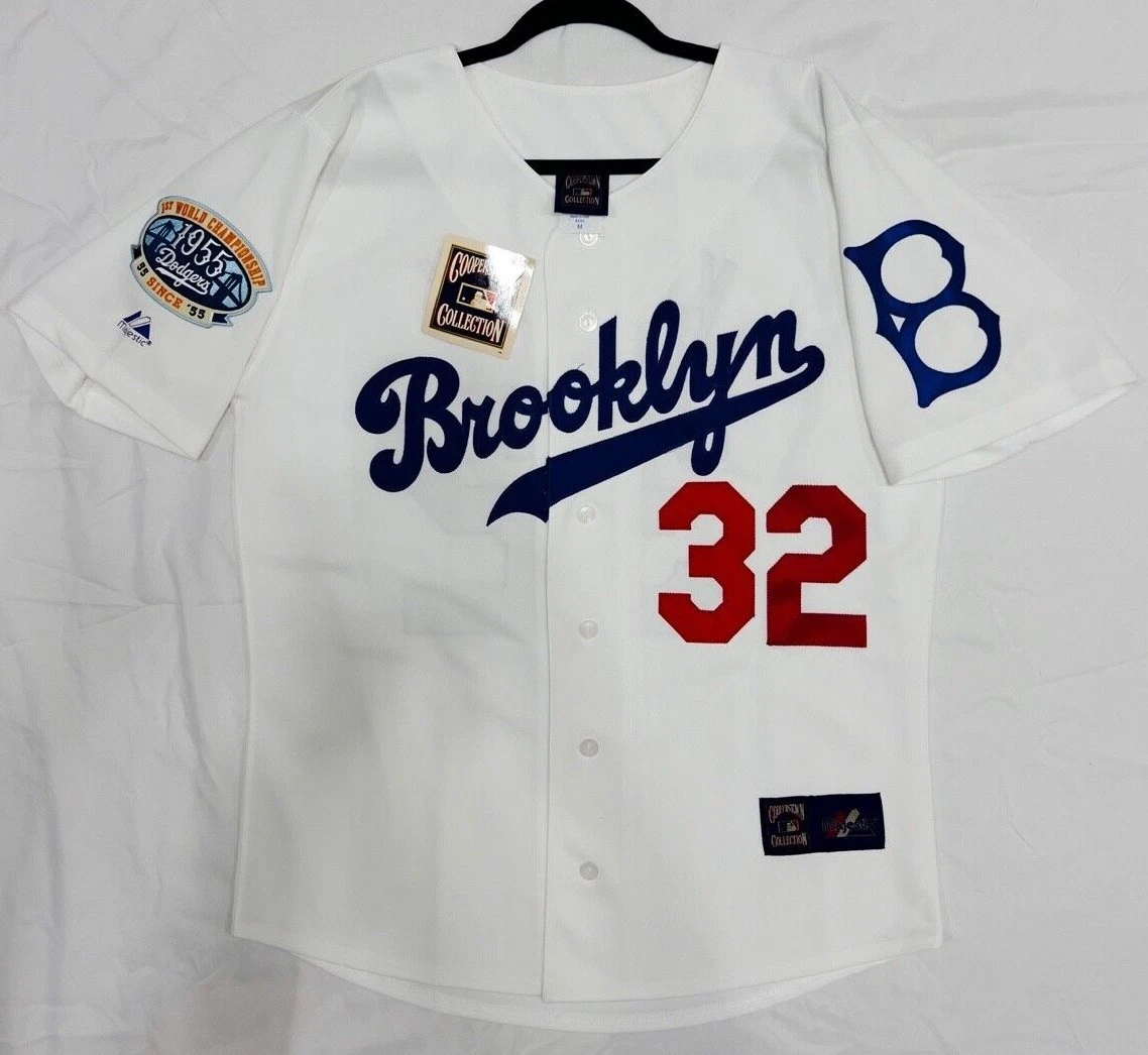 1958-66 LA DODGERS KOUFAX #32 MAJESTIC COOPERSTOWN COLLECTION JERSEY (HOME)  XL