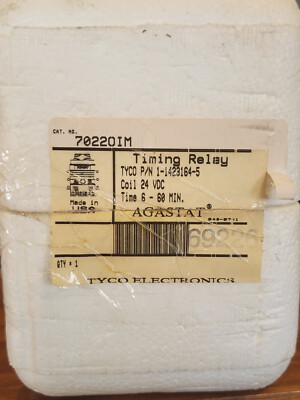 Agastat 70220IM / Tyco 1-1423164-5, Timed Relay, 24 VDC,  6-60 Min. (NOS)