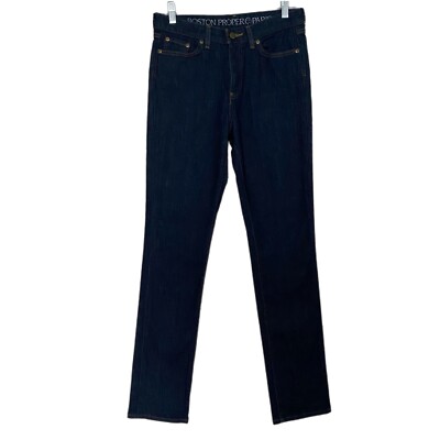 Boston Proper Jeans Women's Skinny Dark Wash Paris Fit High Waist Pants Size 6