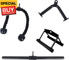Tricep Press Down Cable Attachment, LAT Pulldown Attachment, Weight Machine Acce