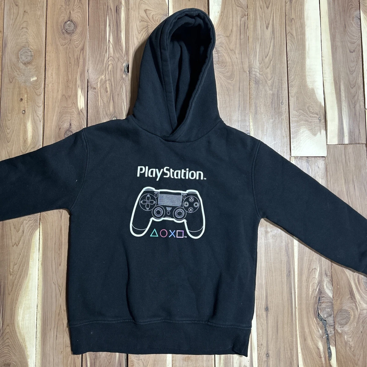 Zara PlayStation Hoodie Black Boys Size 9 Official PlayStation Licensed Product