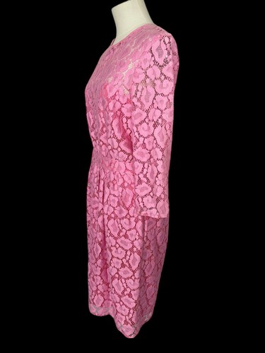 Moschino Cheap And Chic Kleid 42 UK10 Rosa 3/4 Arm Spitze - Bild 3 von 10
