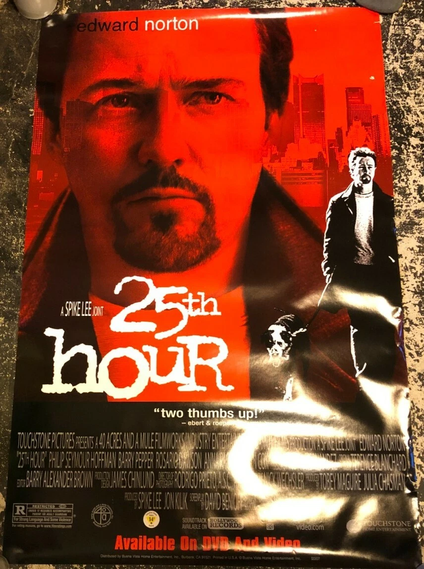25th Hour DVD Movie Poster 26" x 40" Spike Lee Edward Norton Rosario Dawson  | eBay
