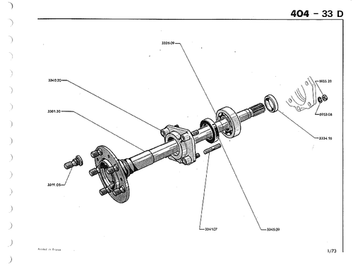 Joint d'arbre de pont AR Peugeot 203 L et U 403 L U5 U8 404 L et U 504 U 504 PU - Afbeelding 3 van 4