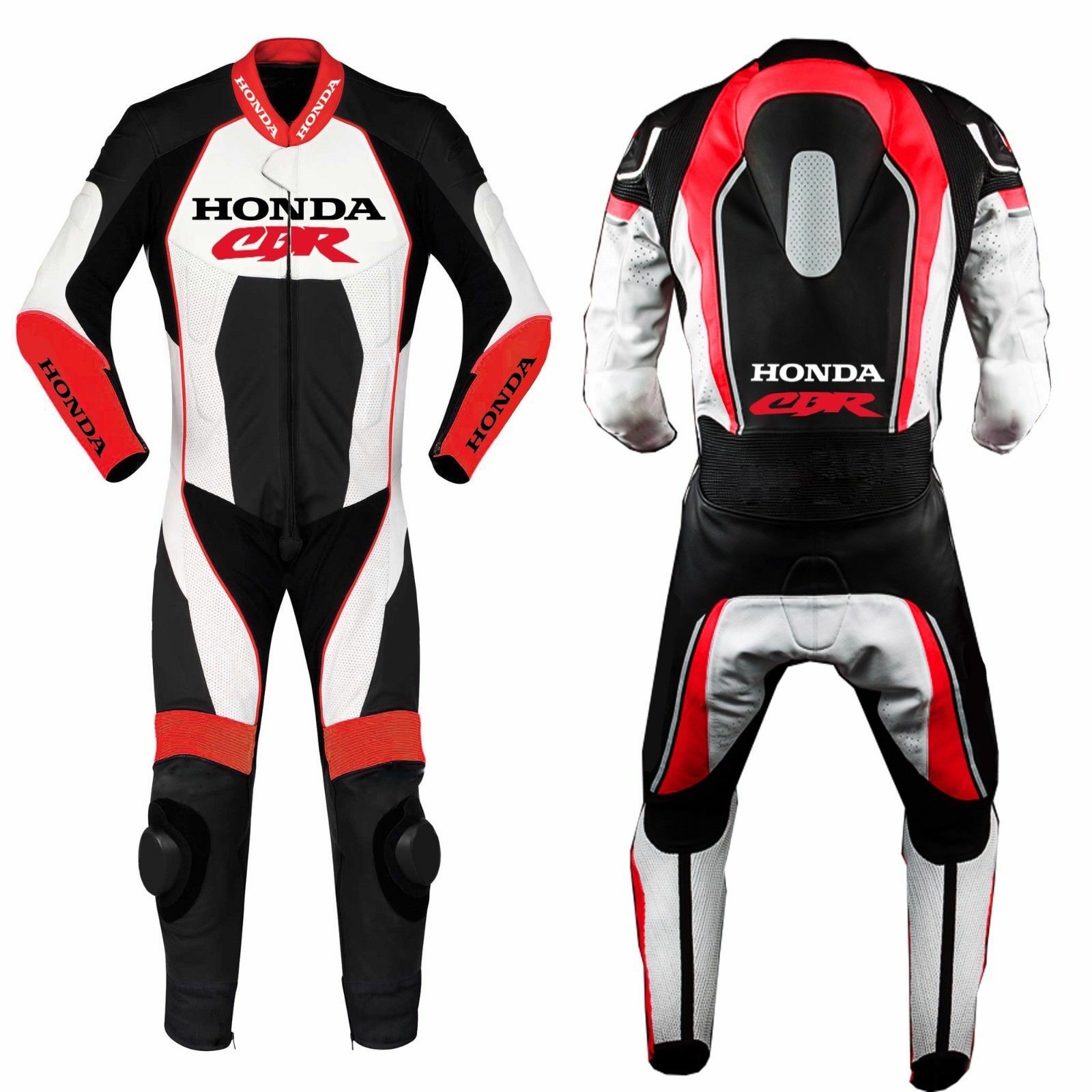 Combinaison de moto en cuir hommes veste pantalon CBR Courses taille 48 54 noir