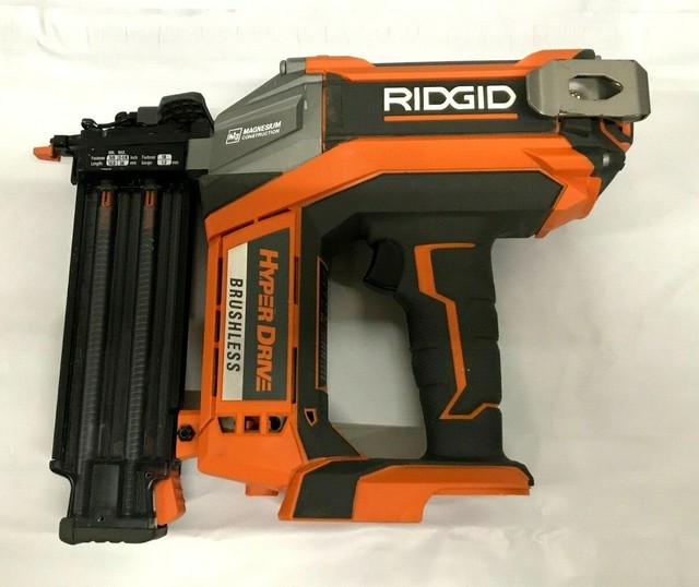 RIDGID 18v 18GAUGE 21/8" CORDLESS BRUSHLESS HYPERDRIVE BRAD NAILER