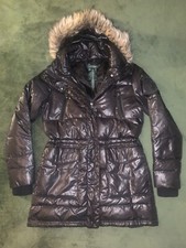 Womens Lauren Down Hooded Jacket Size S