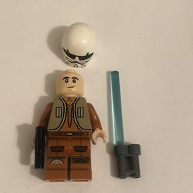 Lego Star Wars Ezra Bridger Minifigure w/ RARE helmet 75048 & Lightsaber & Hair