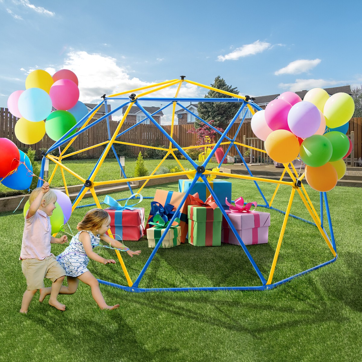 10FT Dome Climber Backyard Playground Jungle Gym Kids Climbing