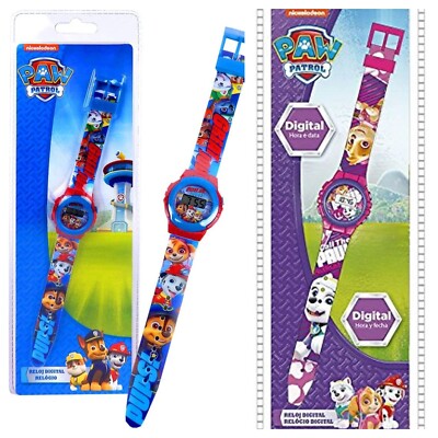 Orologio Da Polso Paw Patrol Per Bambini - Quadrante Analogico, Cinturino In Gomma Blu, Resistente Agli Spruzzi - Foto 4