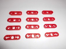 Lego Technic (6632) 12 bracci di sollevamento sottili 1x3, in rosso da 8653 8284 9397 8063