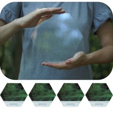 X-Large 8" Hexagon Acrylic Signs - Set of 5 Blanks with Stand for Wedding Sho...