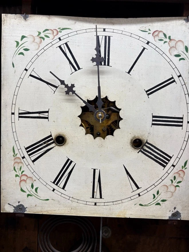 c1860 GILBERT CLOCK CO 30 HOUR BRASS MOVEMENT WEIGHT DRIVEN MANTLE CLOCK RUNS - Image 4 of 4