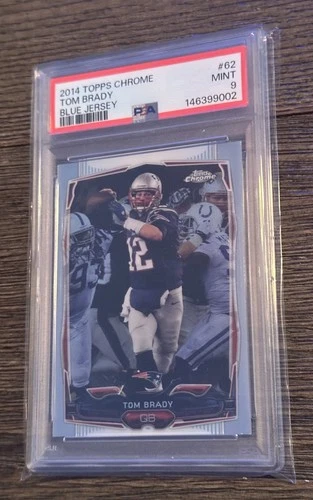 2014 Topps Chrome Tom Brady #62 Blue Jersey New England Patriot PSA 9🐐7 SB🏆MVP