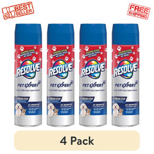 Resolve Pet High Traffic Carpet Foam Cleaner 22 oz Spray Odor Remover, 4 Pack