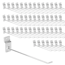 100 Pack Silver Slatwall Hooks 10 inch Slatwall Accessories Slat Wall Panels