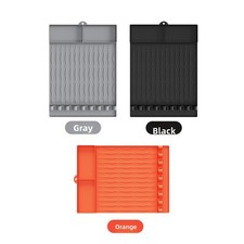 Silicone BBQ Mat with Oil Drain Box Spill Containment Edges and Hanging Storage