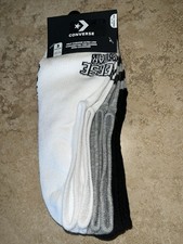NWT Converse 3 Pk Half Cushion Ultra Low Chuck Socks Mens 6-12