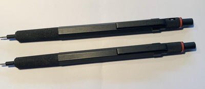 2x rOtring 600 Druckbleistifte (0,5 mm) schwarz Bleistifte Metallschaft  1904443