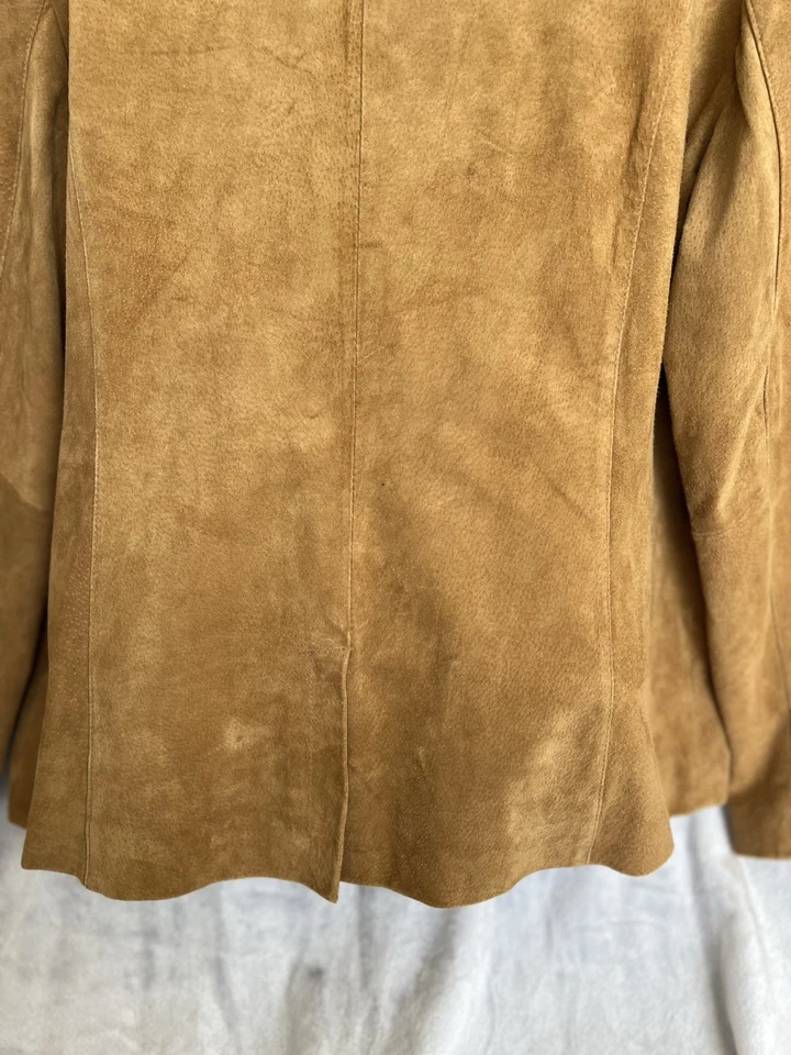VINTAGE Dialogue Classics Tan SUEDE Jacket Size LARGE NWT - Image 3 of 4