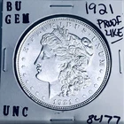 1921 BU GEM MORGAN SILVER DOLLAR UNC MS+++ U.S. MINT RARE COIN 8477