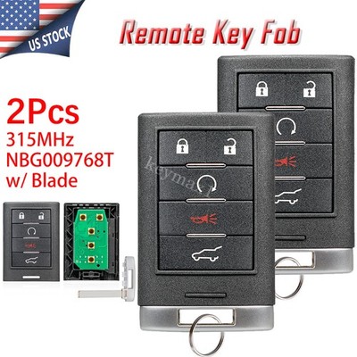 2 For 2010 2011 2012 2013 2014 2015 Cadillac SRX Prox Remote Key Fob NBG009768T