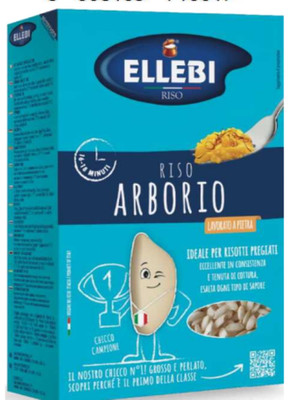 ELLEBI Riso Arborio   Italienischer Risottoreis   Premium Qualität 1 KG
