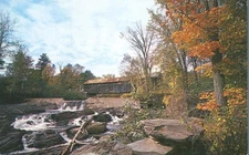 Autumn at Covered Bridge - Thetford Center VT, Vermont