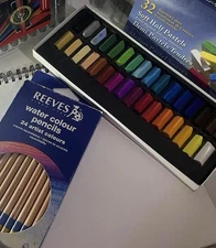 56 Piece- Watercolor Pencils & Oil Pastel Set LN- Art Supplies