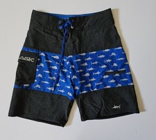 Pelagic Youth 25 Blue Ocean Fish Ridgemont Swim Board Shorts TD1-32