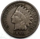 1890 Indian Head Cent Penny Good Condition 1c One Cent US Coin- 0713