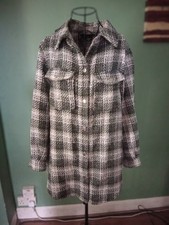 Ladies Long Length Green And Cream Shacket  F&F Size 16 #ladiesshacket #shacket