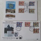 2 x 1979 PHILART & BENHAM FDCs-DIRECT ELECTIONS-1st BRITISH EUROPEAN & GAS ENGNR