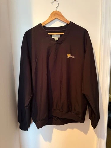 Cutter & Buck Pullover Black Presidents Cup V-Neck Golf Windshirt Mens Medium image 7