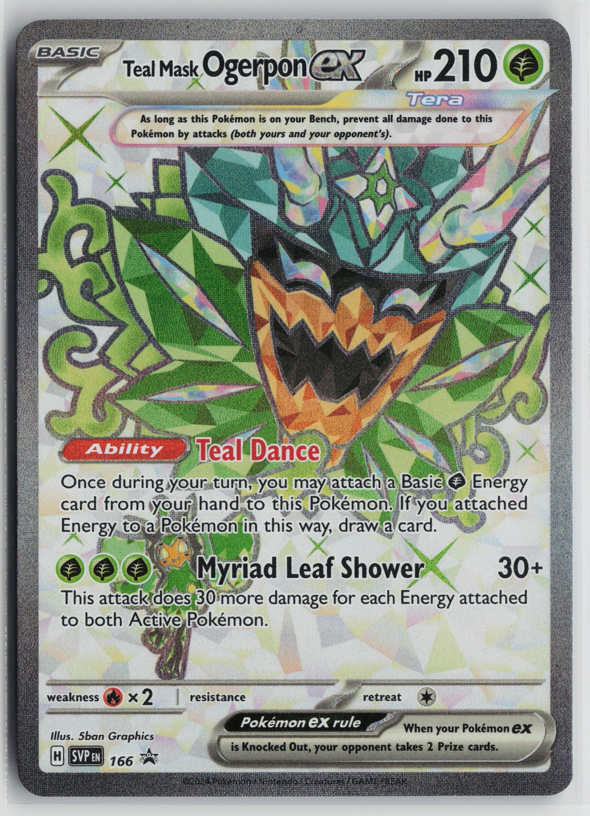 Pokemon Teal Mask Ogerpon ex - 166 SV: Scarlet & Violet Promo Cards Holo card