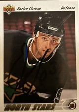 Enrico Ciccone 91-92 Upper Deck autographed Minnesota North Starrs card (#51)
