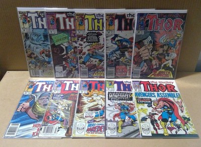 Mighty Thor 390-399 Marvel Comics 1988 *10 Issue Run* Cap Lifts Mjolnir!