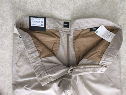 HUGO BOSS Chino Hose Kaito Gr. 50(33/32) Beige Slim Fit, NEU, Etikett - Bild 5 von 7