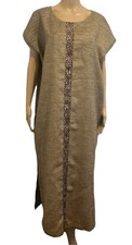 MIMI Women Plus Size Maxi Dress One Size 16-20 Gold Glitter Animal Print AU Made