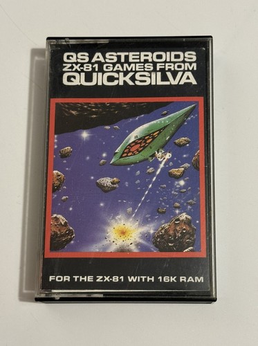 QS Asteroids Sinclair ZX81 16k cassette tape game -UNTESTED